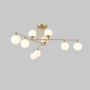 Loft Industry Modern - Balls Gold Chandelier